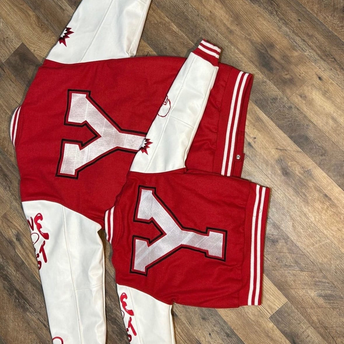 Yenom Red University Letterman